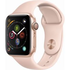 Apple Watch S4 Gold Aluminum Case with Pink Sand Sport Band (GPS) Like New