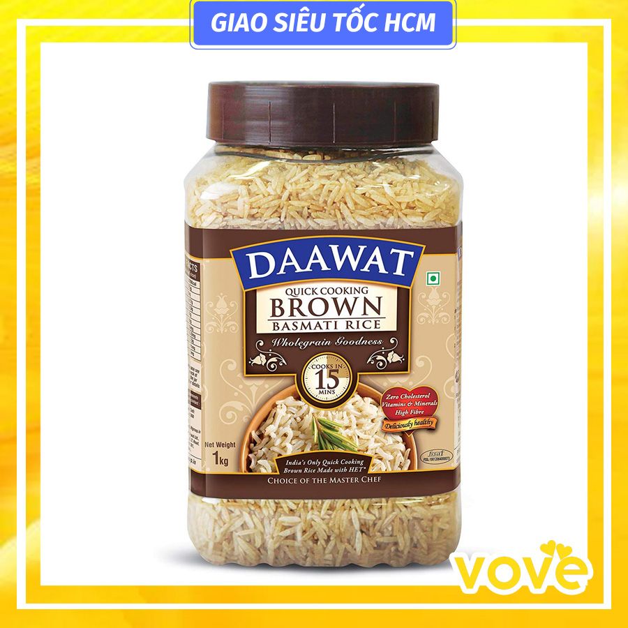 gao nau an do daawat brown basmati rice 1kg