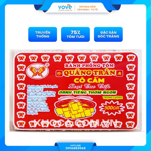 Bánh phồng tôm Quãng Trân Sóc Trăng (75% tôm) 500gr
