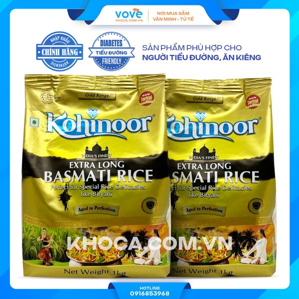 Gạo hạt dài Ấn Độ Kohinoor Basmati Extra long rice