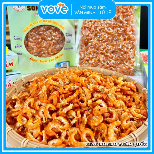 Tôm khô đất Cà Mau Thiên nhiên loại 1, 250gr