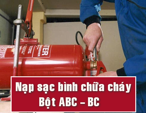 Nạp sạc bình chữa cháy bột ABC, BC giá sỉ, giá rẻ