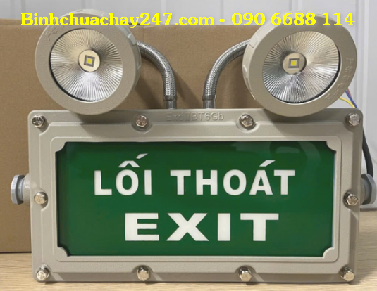 Đèn Exit YiFei model YF-909 kết hợp chiếu sáng sự cố khẩn cấp, chống nổ, có tem kiểm định