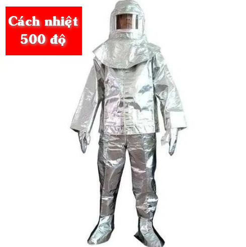 Quần áo cách nhiệt 500 độ F-500 gồm quần áo, mũ trùm, găng tay, miếng bảo vệ ủng