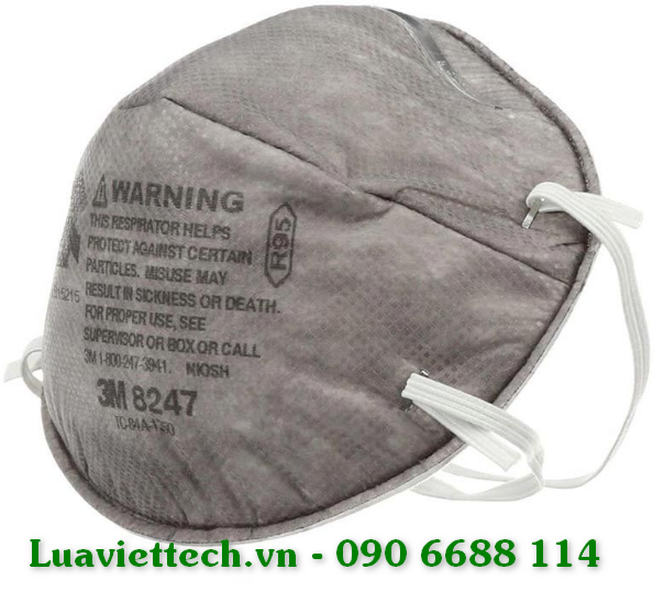 Khẩu trang lọc bụi và hơi hữu cơ 3M 8247, GP2 và R95 NIOSH