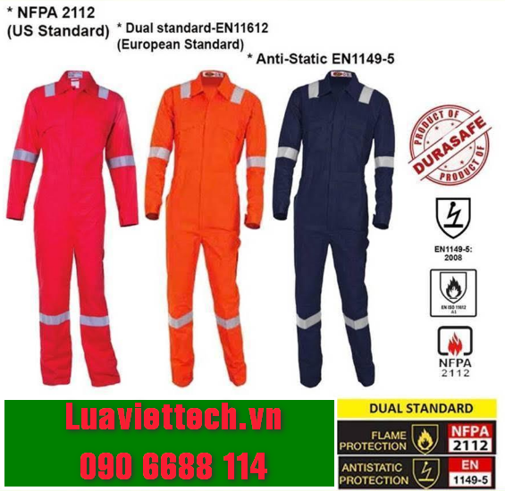 Bộ áo liền quần bảo hộ chịu nhiệt FLAMEBUSTER FR 100% cotton Zip