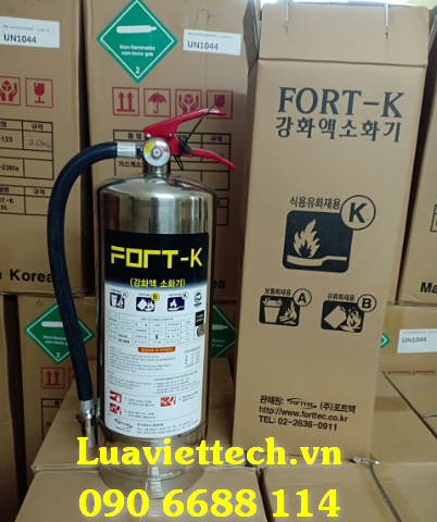 Bình chữa cháy Hàn Quốc Fort - K dùng cho đám cháy dầu mỡ