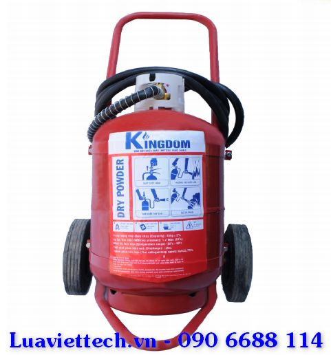 Bình chữa cháy Kingdom dạng xe đẩy MFTZ35 bột ABC 35kg, có tem kiểm định