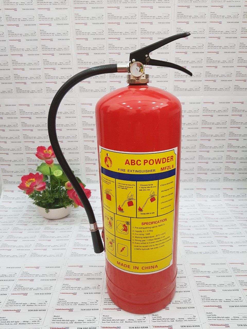 Bình chữa cháy bột ABC 8kg - Model MFZL8 