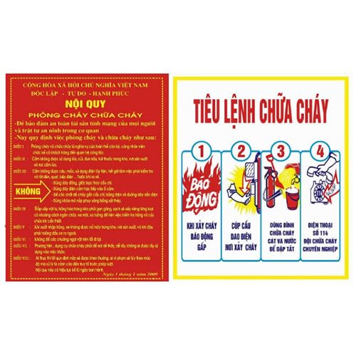  Bảng hiệu lệnh PCCC 