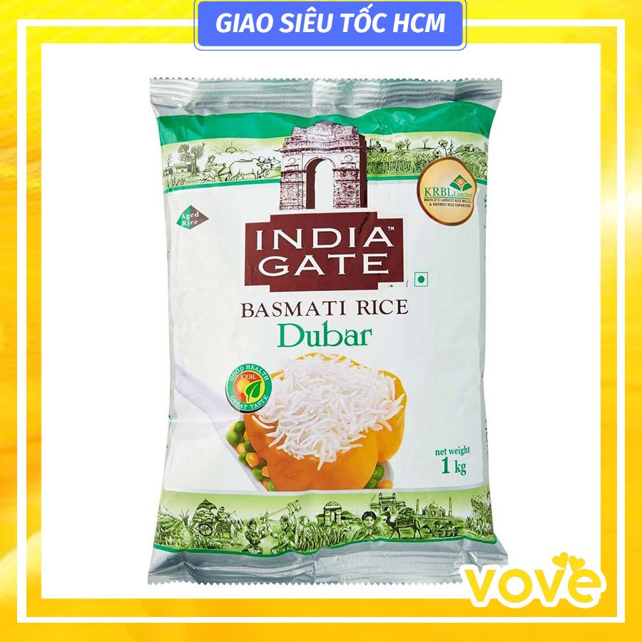 gao hat dai an do india gate dubar basmati rice phu hop nguoi tieu duong giam can 1kg