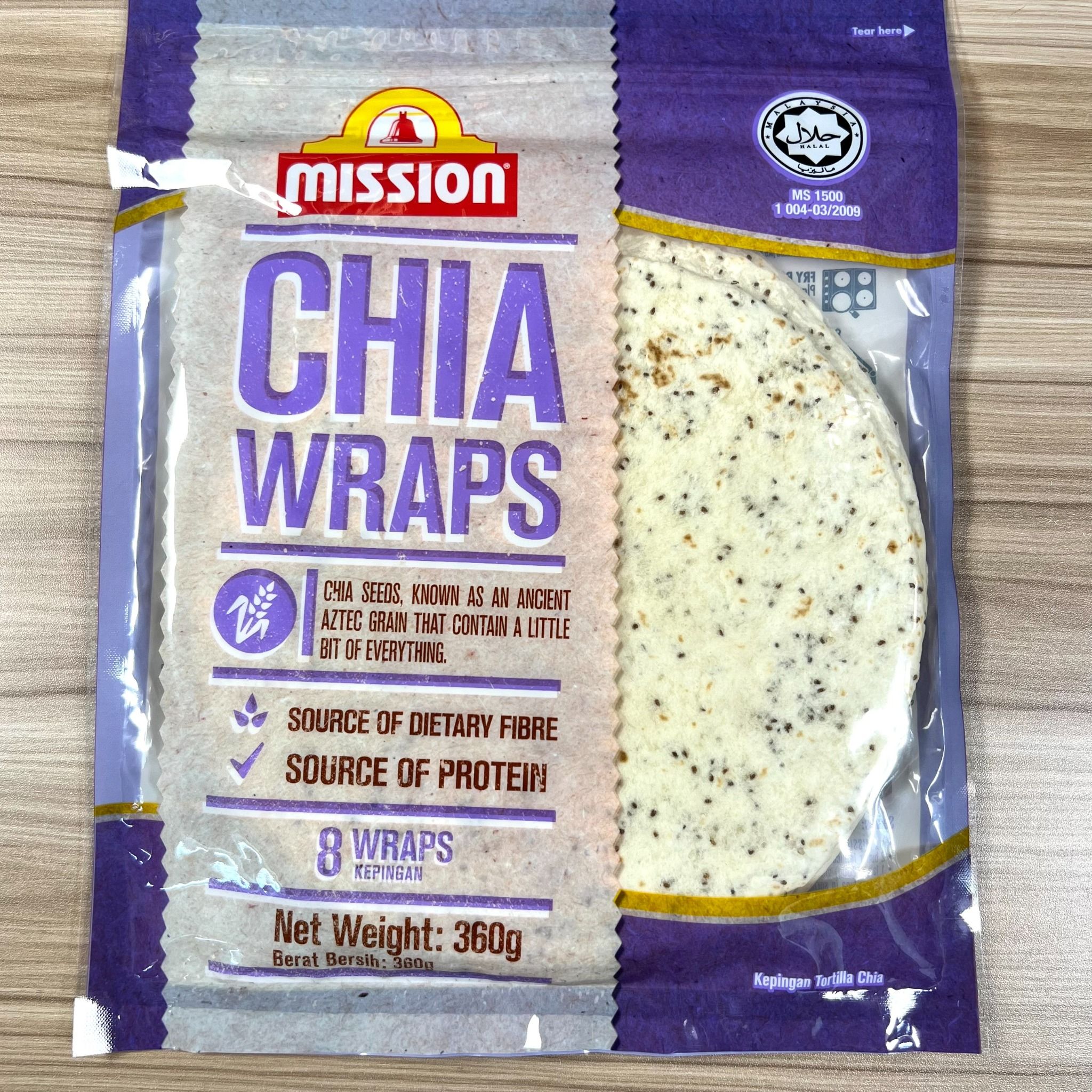 banh roti an do vi hat chia misson chia wraps 8 pics 360gr