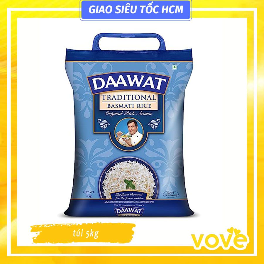 gao hat dai an do truyen thong daawat traditional basmati rice phu hop nguoi tieu duong an kieng 5kg