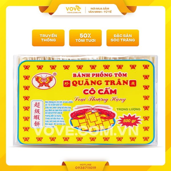 Bánh phồng tôm Quãng Trân Sóc Trăng (50% tôm)