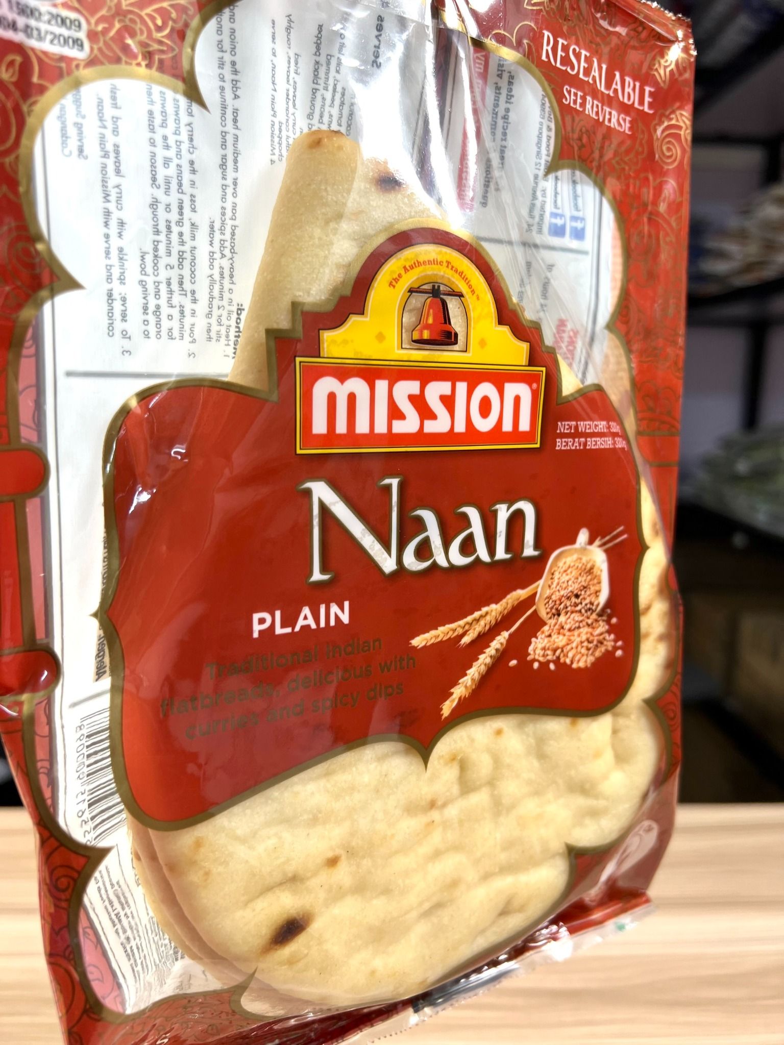 banh naan an do vi truyen thong mission naan plain 4pics 320gr goi