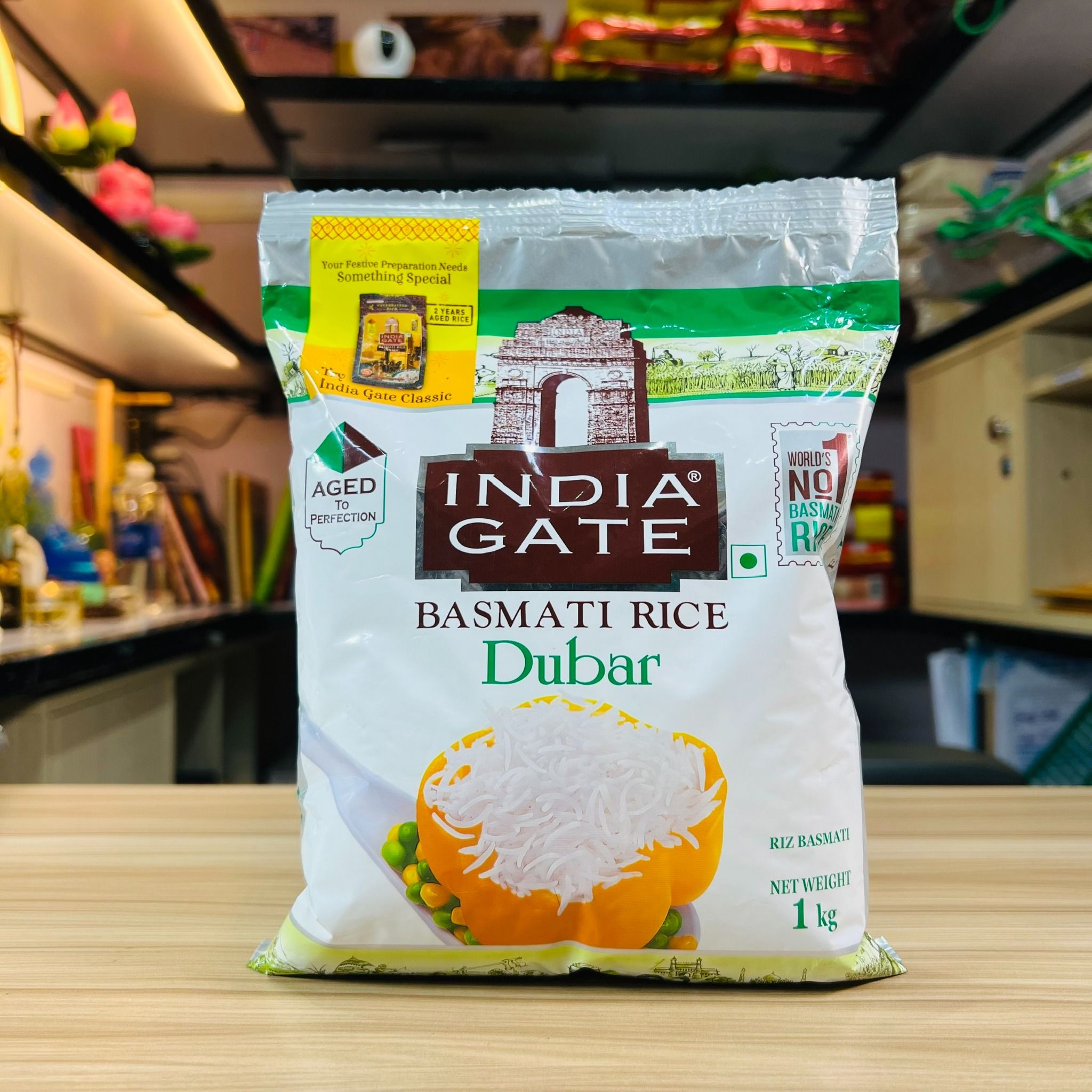 gao hat dai an do india gate dubar basmati rice phu hop nguoi tieu duong giam can 1kg