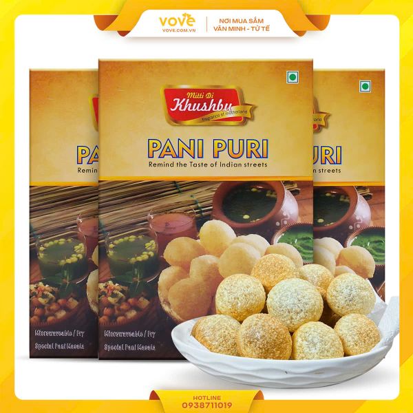 Bánh phồng chiên Ấn Độ MITTI Pani Puri /Golgappa/ Phuchka, 100gr