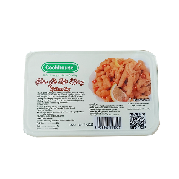 Chân gà rút xương vị chua cay 200g