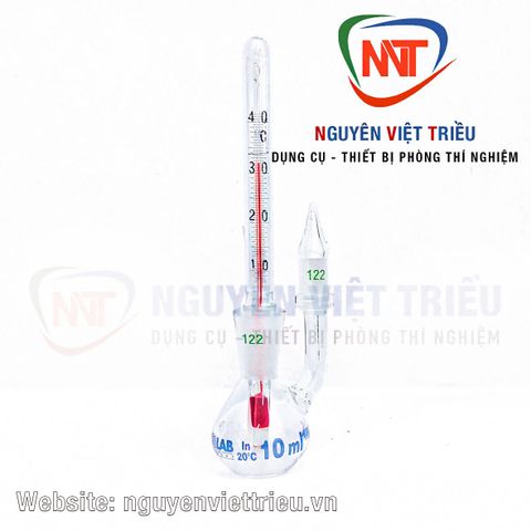 Bình tỷ trọng có nhiệt kế 10ml Isolab