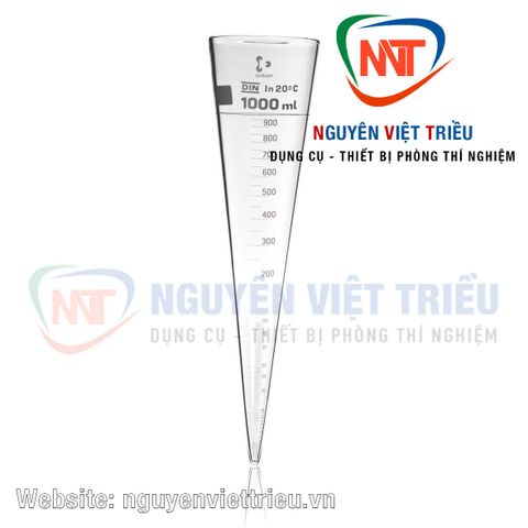 Phễu imhoff thủy tinh (Phễu lắng đo Floc)