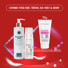 Combo Thải Độc Trắng Da Mặt Và Body Detox BlanC