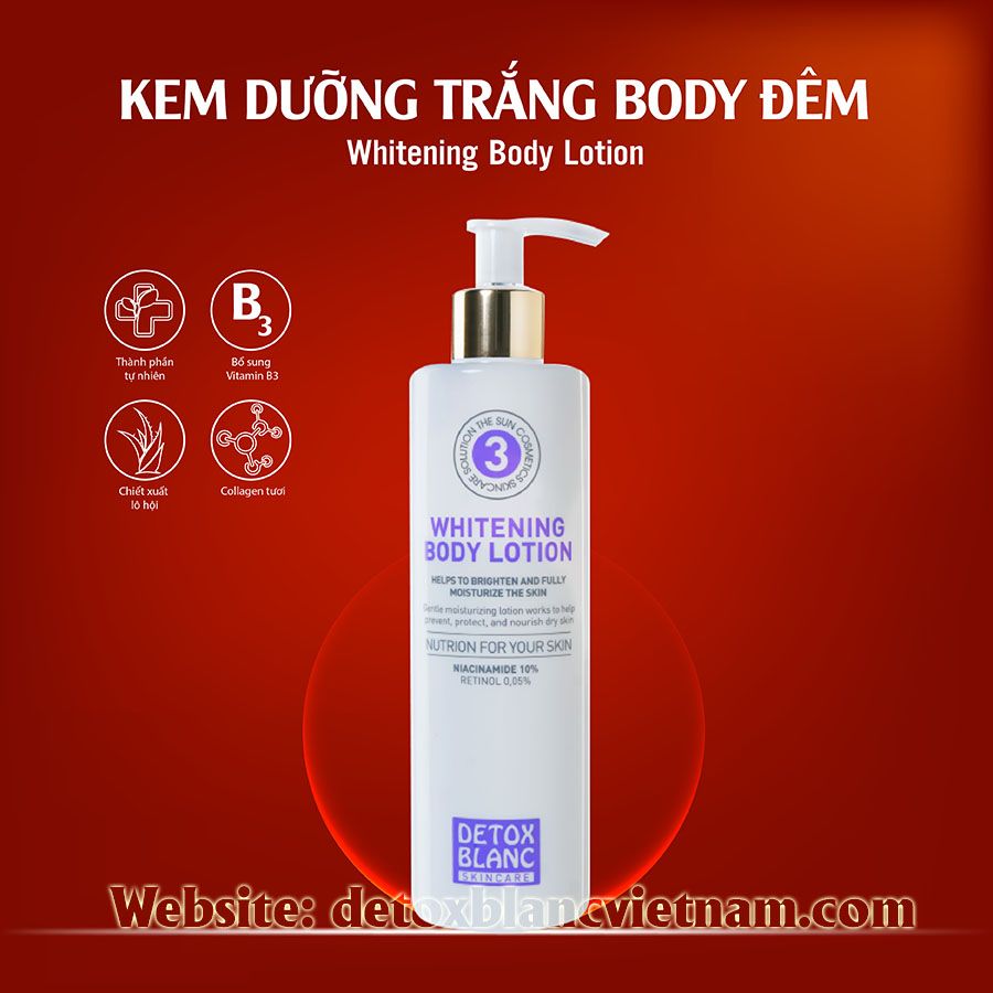 Kem Dưỡng Trắng Da Chống Lão Hóa Ban Đêm Body - Whitening Body Lotion