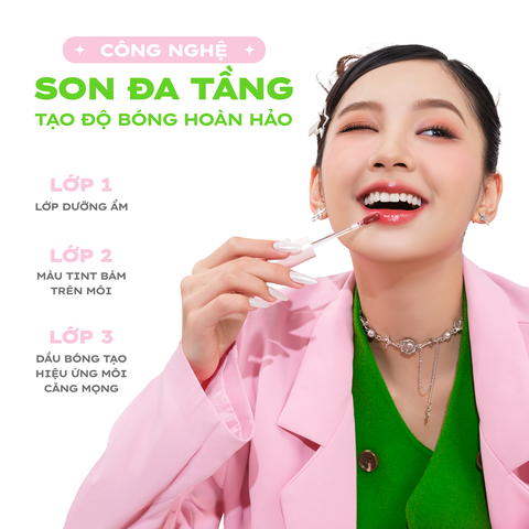  SON TINT BÓNG KHÔNG DÍNH BỀN MÀU LEMONADE MIRROR MIRROR WATER TINT 