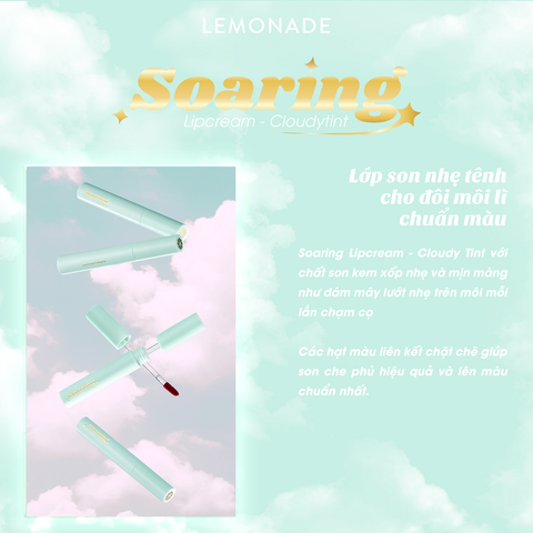  SON KEM LÌ NHẸ MÔI LEMONADE SOARING LIPCREAM 