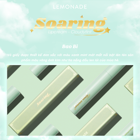  SON KEM LÌ NHẸ MÔI LEMONADE SOARING LIPCREAM 