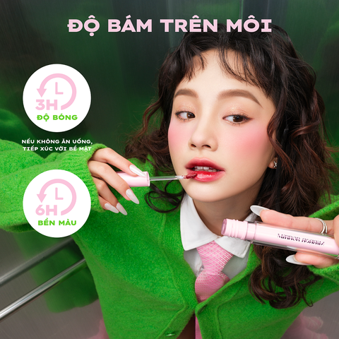  SON TINT BÓNG KHÔNG DÍNH BỀN MÀU LEMONADE MIRROR MIRROR WATER TINT 