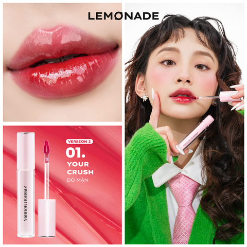  SON TINT BÓNG KHÔNG DÍNH BỀN MÀU LEMONADE MIRROR MIRROR WATER TINT 