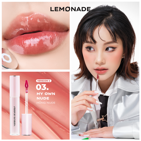  SON TINT BÓNG KHÔNG DÍNH BỀN MÀU LEMONADE MIRROR MIRROR WATER TINT 