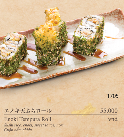  Enoki Tempura Roll 