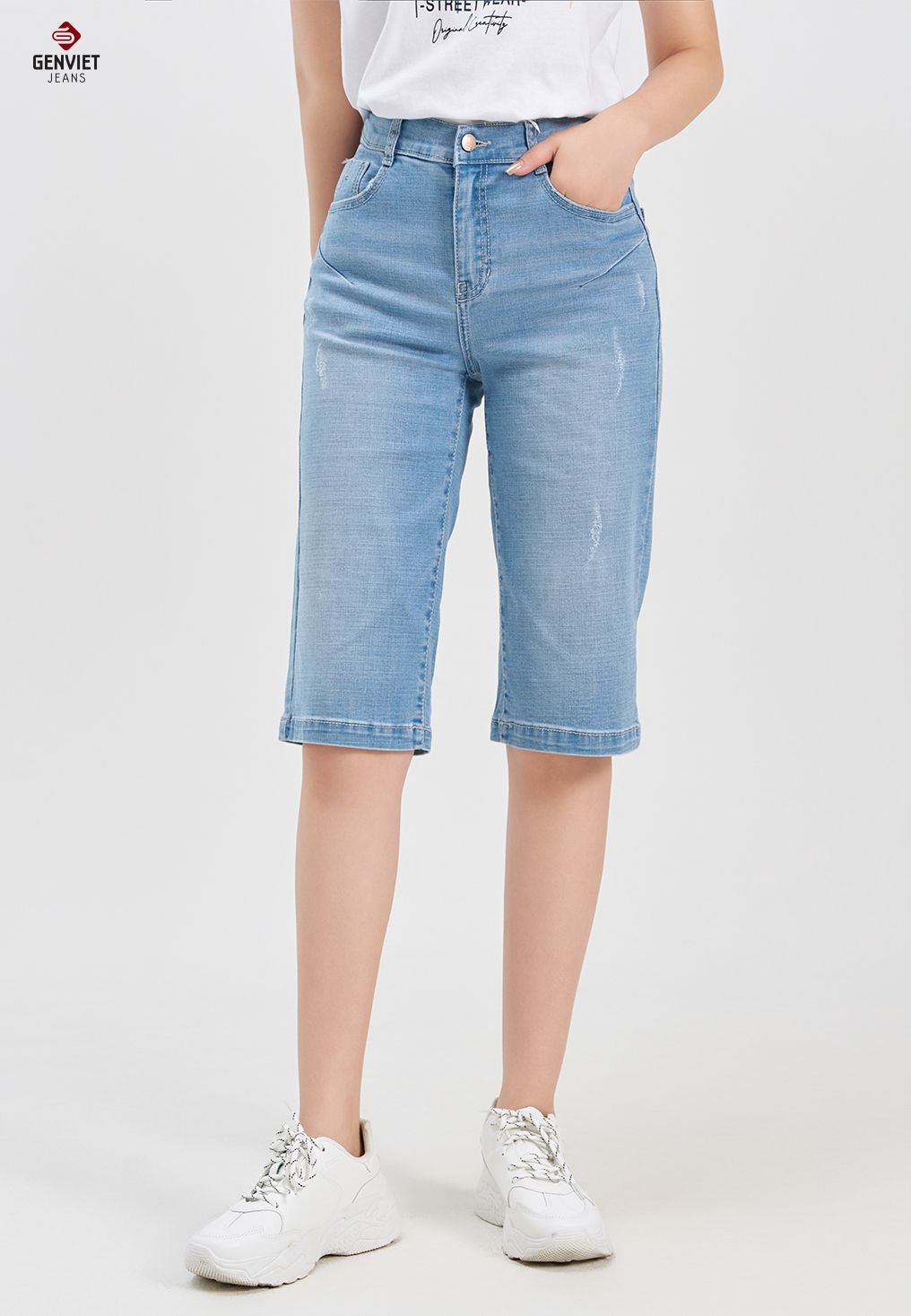  Quần Ngố Nữ Jeans Đứng TQ309J8233 