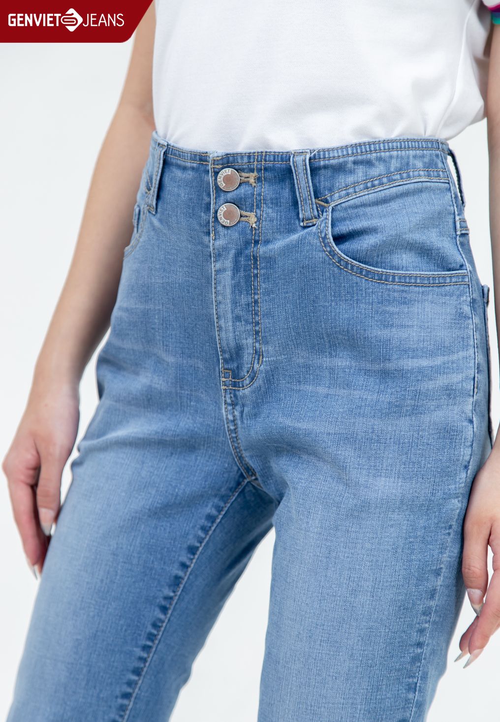  Quần Dài Nữ Jeans Col Cơ Bản TQ103J2131 