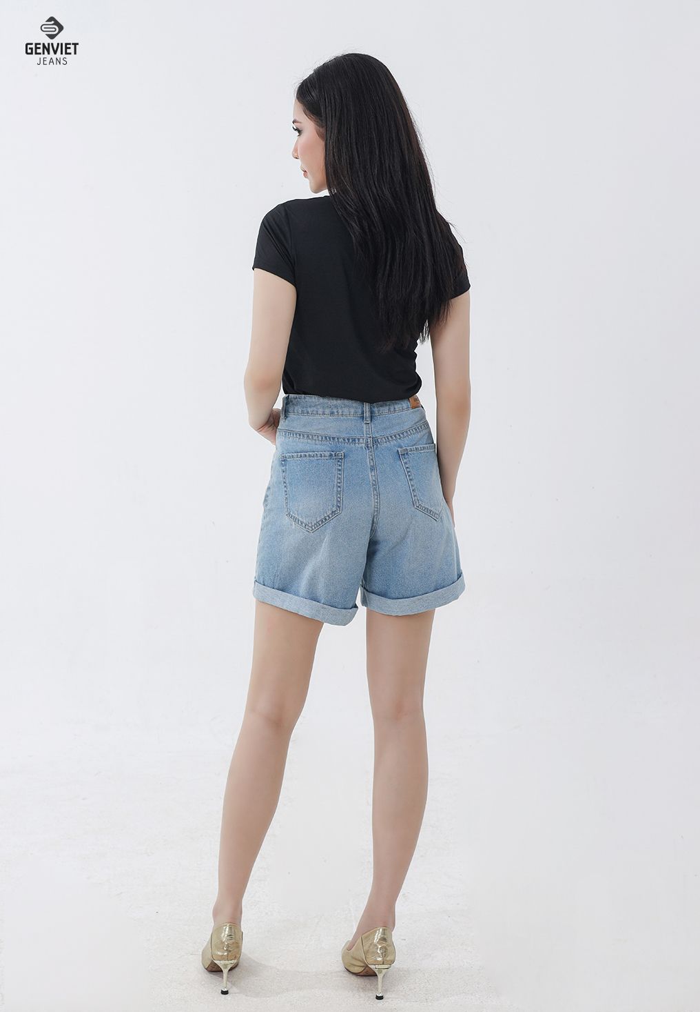  Quần Sooc Nữ Jeans Dáng A TQ428J8273 