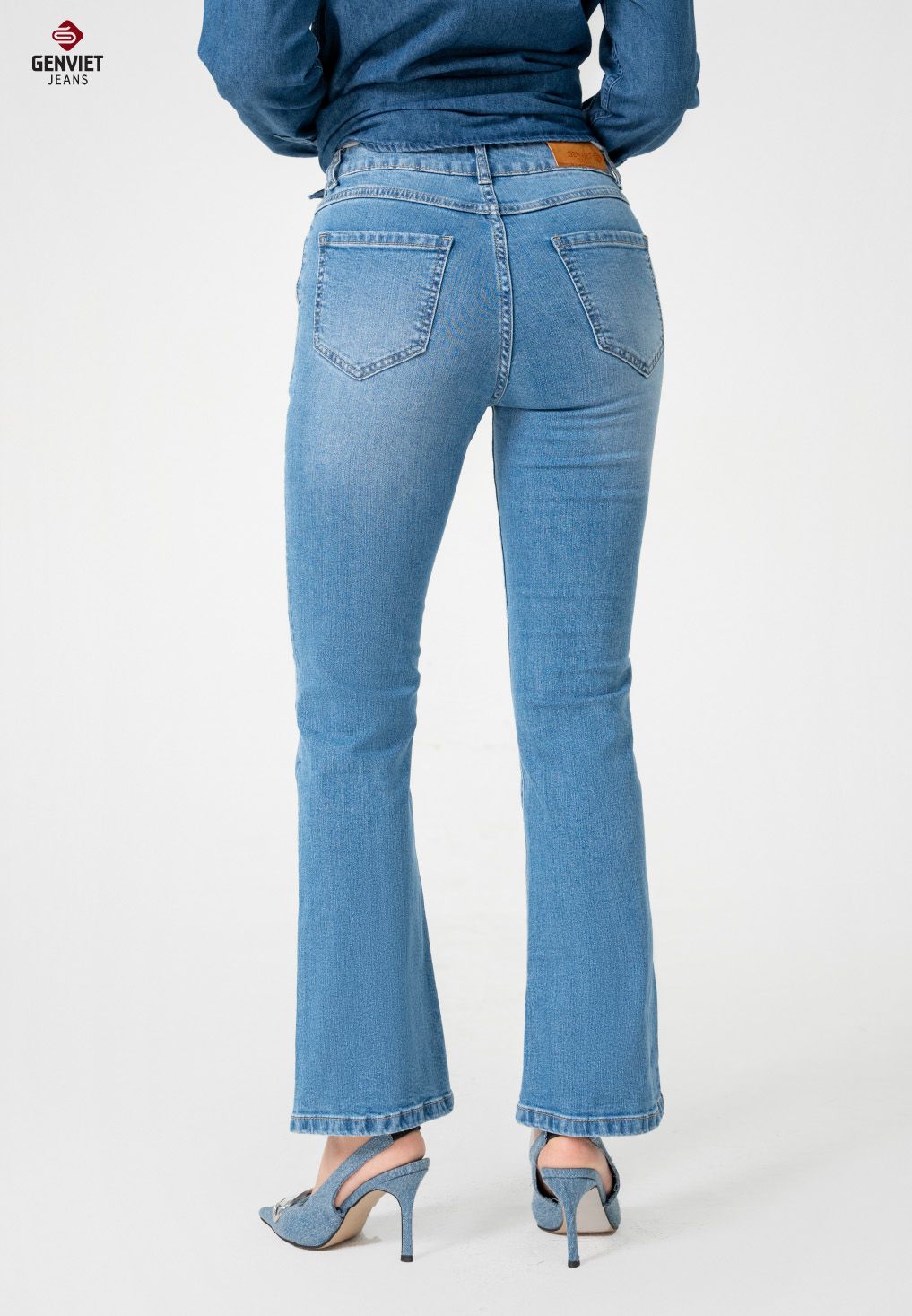  Quần Dài Nữ Jeans Ống Vảy DQ110J8408 