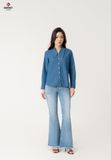  Áo Sơ Mi Dài Tay Nữ Jeans Sợi Cotton USA Suông Trẻ Trung TA124J8542 