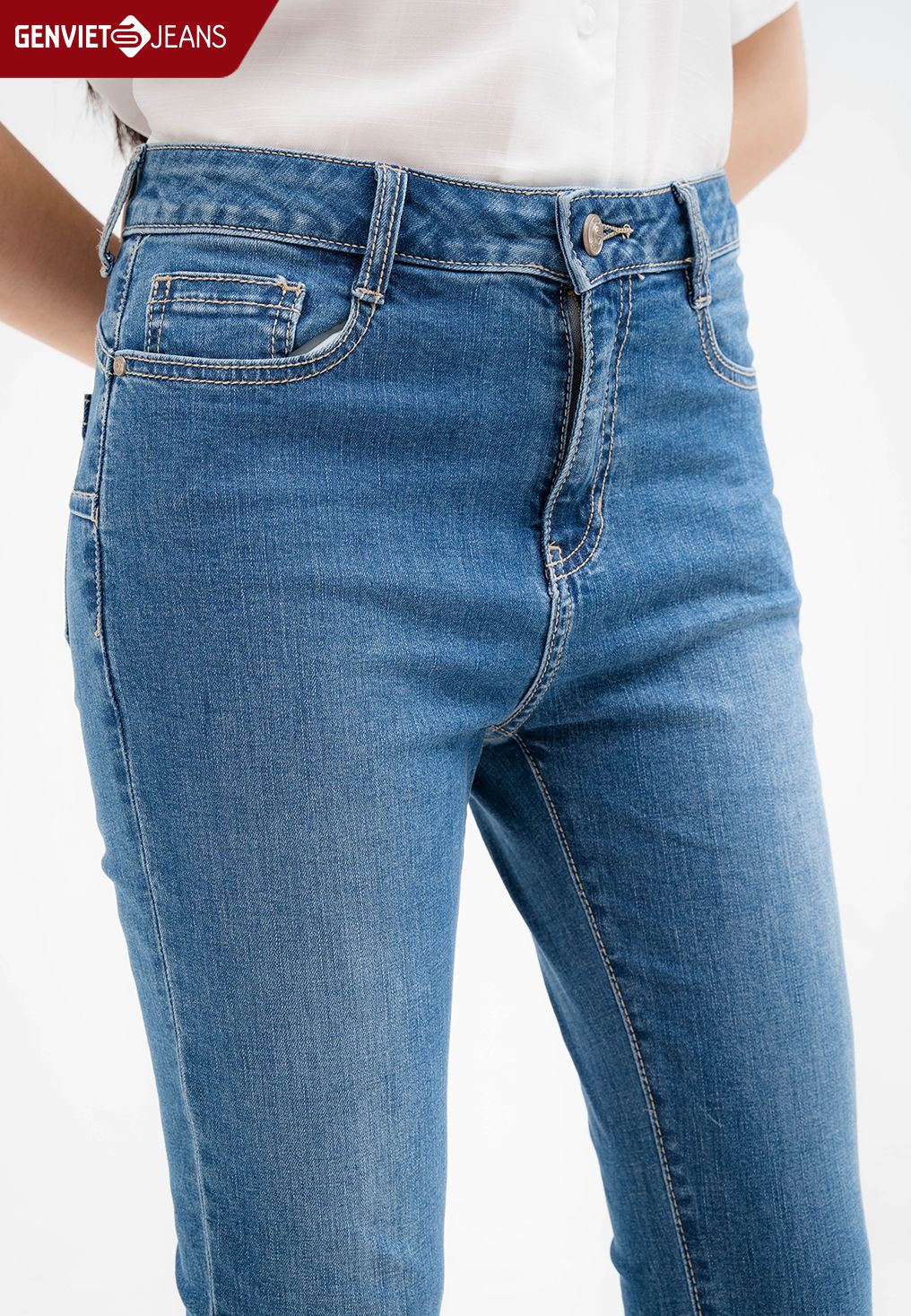  Quần Dài Nữ Jeans Col Cơ Bản DQ103J2208 