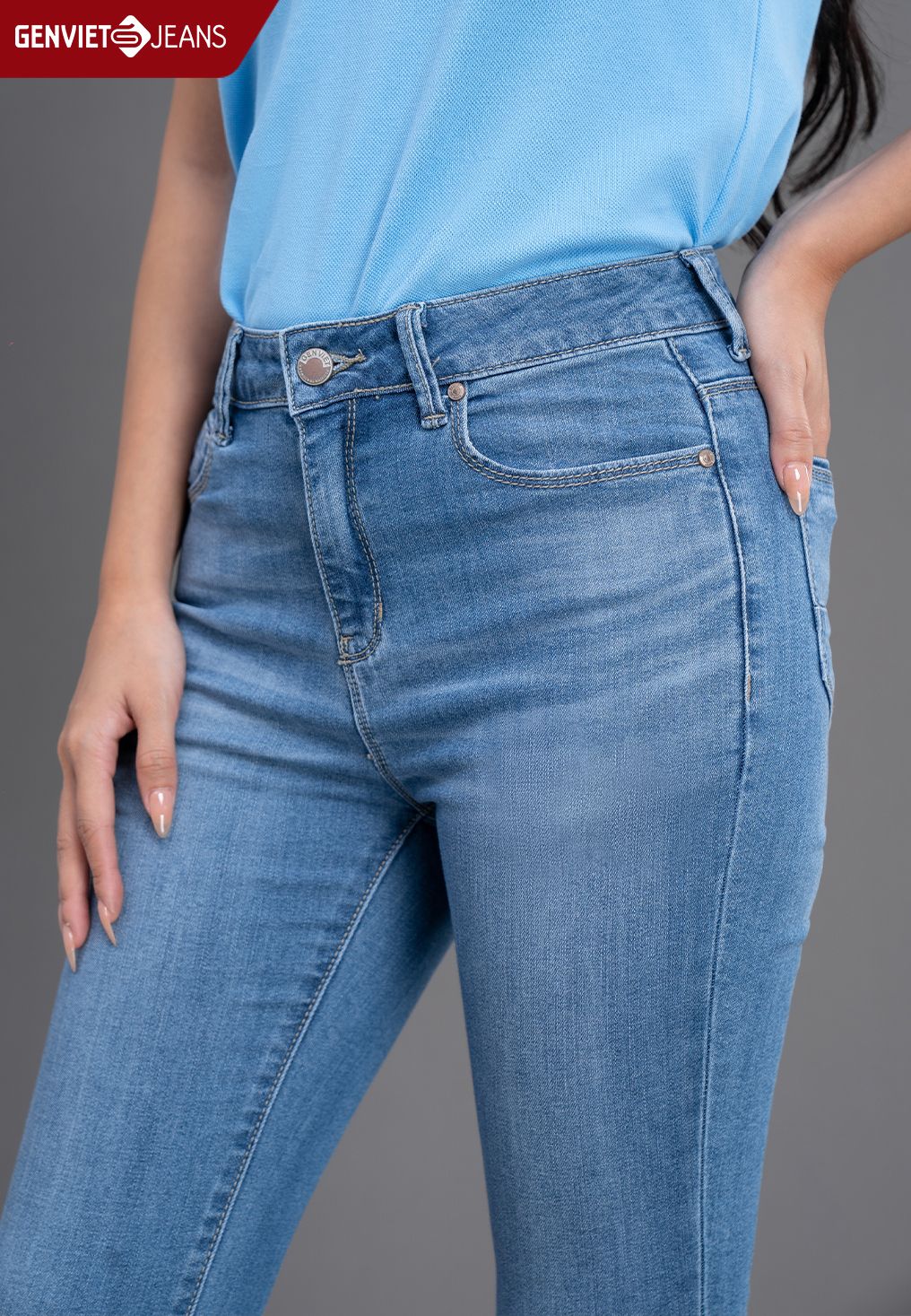  Quần Dài Nữ Jeans Col Cơ Bản TQ103J2271 