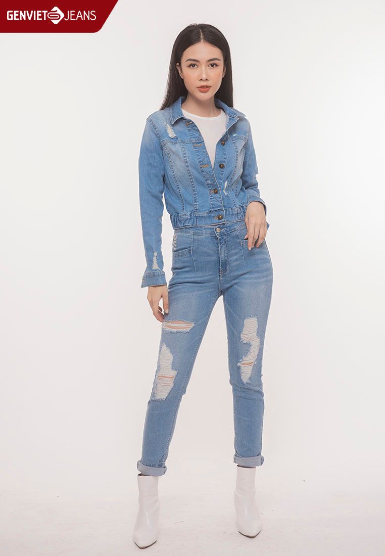  Quần Dài Nữ Jeans Col Cơ Bản TQ103J774 