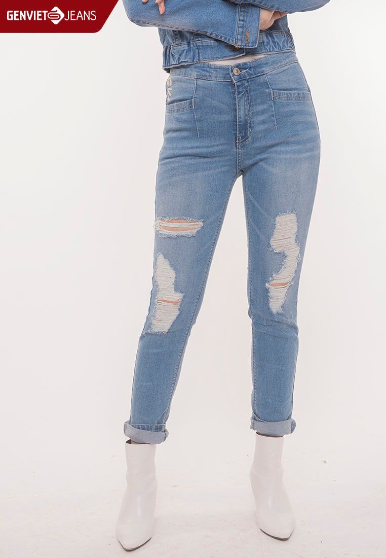  Quần Dài Nữ Jeans Col Cơ Bản TQ103J774 