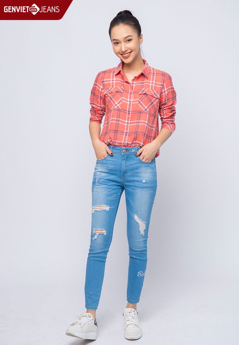  Quần Dài Nữ Jeans Col Ôm XQ102J769 