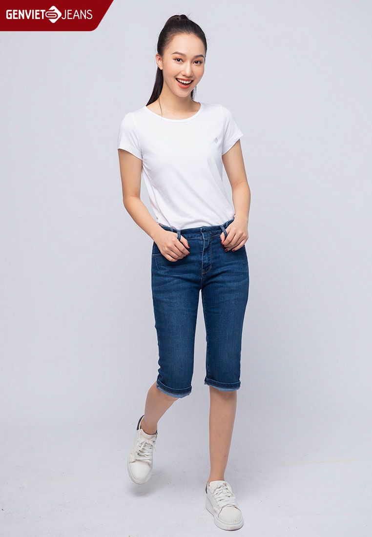  Quần Ngố Nữ Jeans Col Cơ Bản DQ303J963 