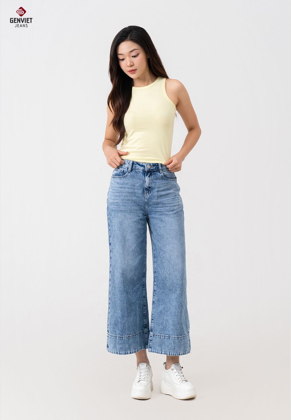  Quần Dài Nữ Jeans Suông Trẻ Trung TQ124J8620 