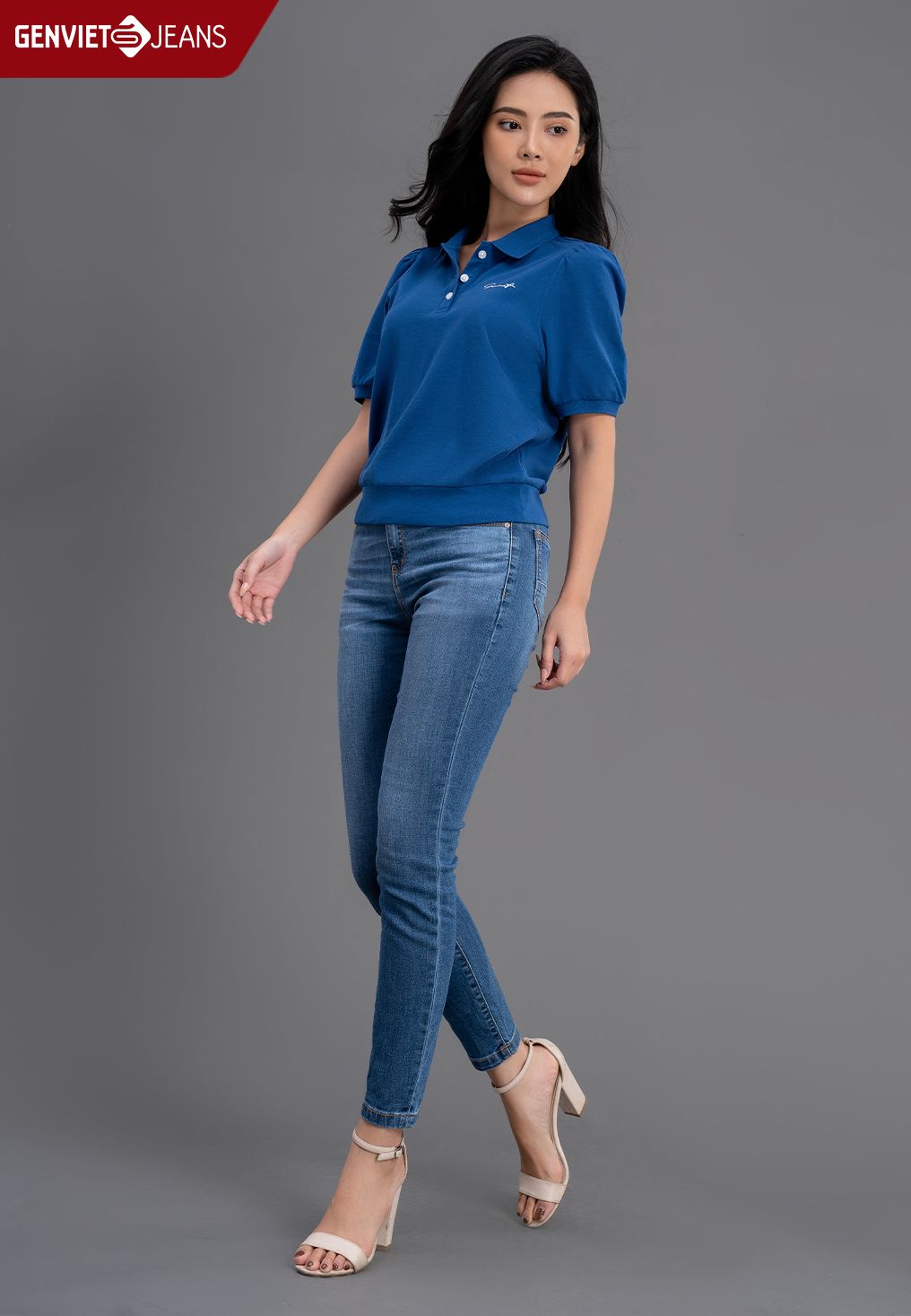  Quần Dài Nữ Jeans Col Cơ Bản TQ103J2271 