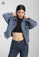  Áo Khoác 1 Lớp Nữ Jeans Suông TK124J8043 