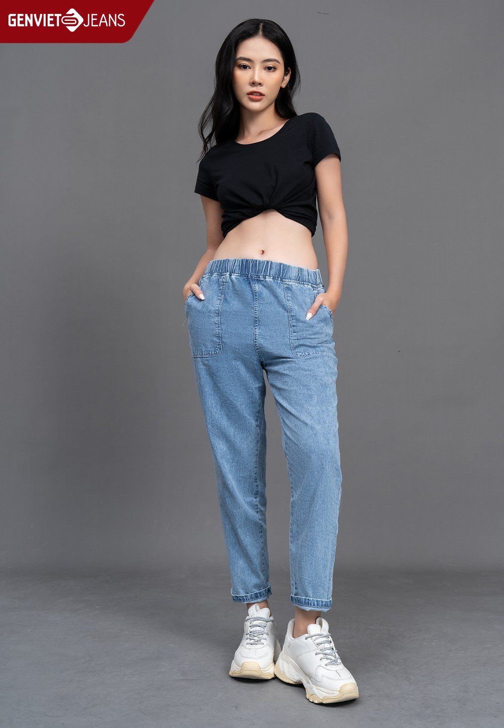  Quần Dài Nữ Jeans Col Thụng TQ104J2248 