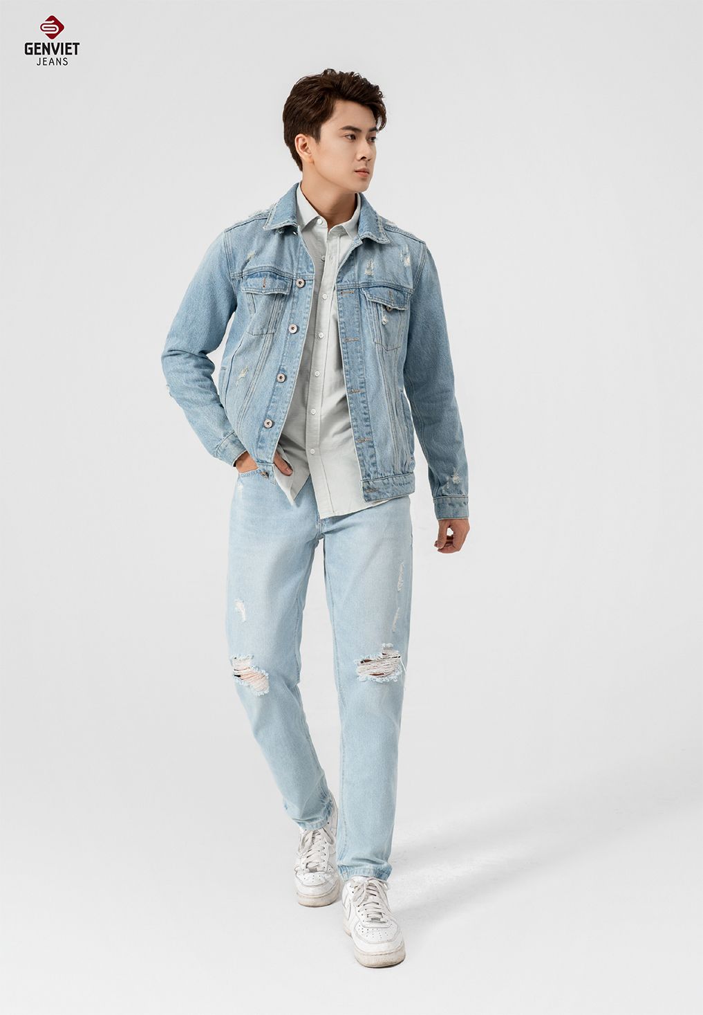  Áo Khoác 1 Lớp Jeans Nam T6123J8434 