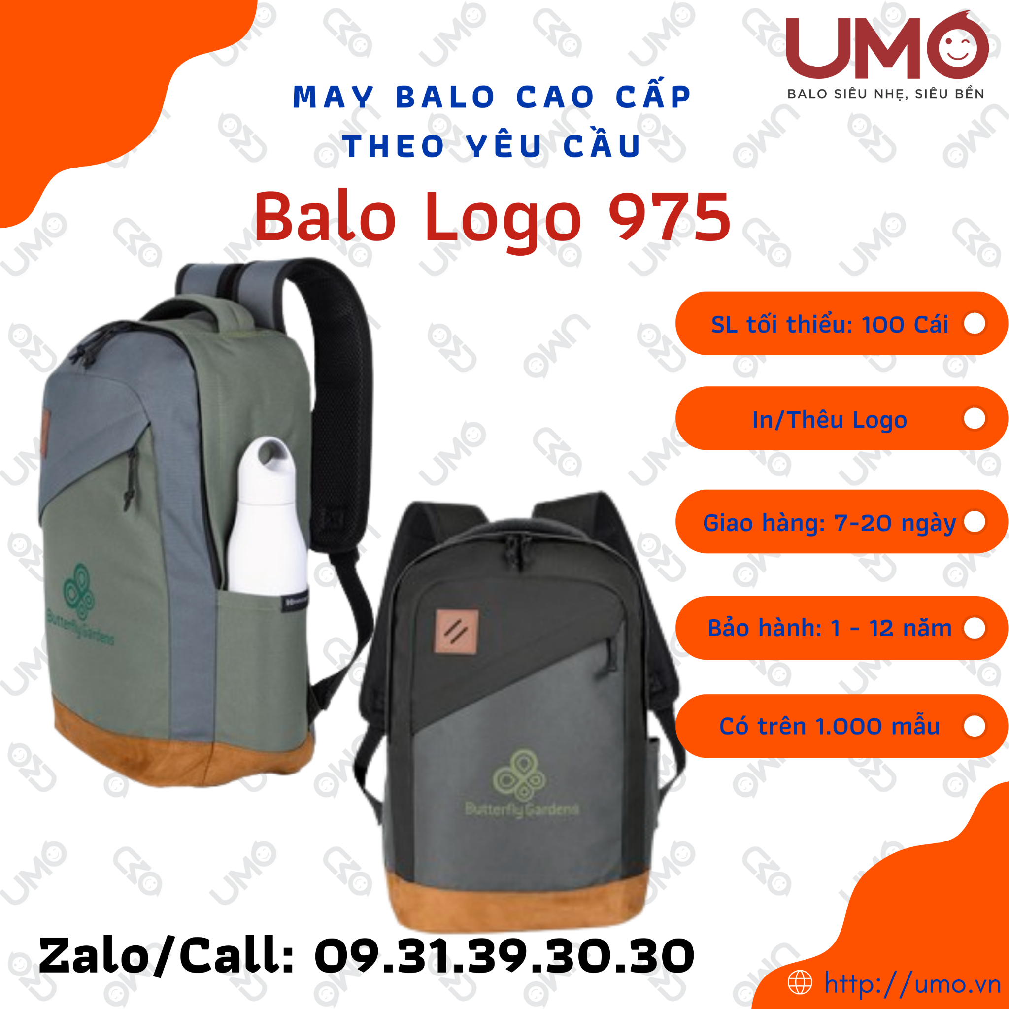  May Balo Theo Yêu Cầu - Balo Logo LB2B962 